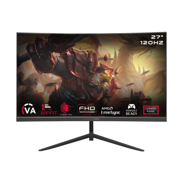 GAMEON GOC27F120VA CURVED 27" FHD, 120HZ, MPRT 1MS, HDMI 2.1, VA PANEL GAMING MONITOR