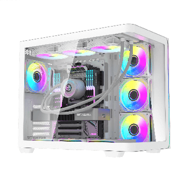 TORTOX CURVO V2 WHITE 7 ARGB FANS CASE