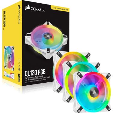 CORSAIR ICUE QL 120MM FAN PACK WHITE (3FANS)
