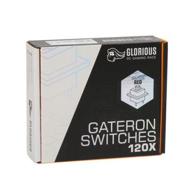 GLORIOUS GATERON RED MECHANICAL KEYBOARD SWITCHES (120 PACK) - RED