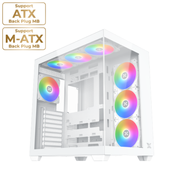 XIGMATEK AQUA V AIR ARCTIC 7 ARGB FANS CASE