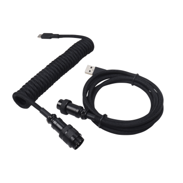 KEYBOARD COILED CABLE [ BLACK - BLACK ]