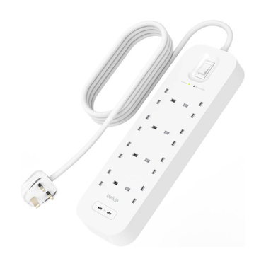 BELKIN 8-OUTLET WITH 2 USB TYPE C POWER EXTENSION