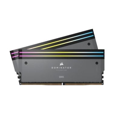 CORSAIR DDRS 6000MT/S 64GB (2X32GB) DOMINATOR TITANIUM RGB CL30 AMD EXPO MEMORY KIT GREY