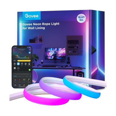 GOVEE 5M NEON ROPE LIGHT FOR WALL LINING