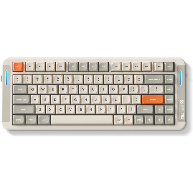 MCHOSE X75 V2 75% MECHANICAL KEYBOARD, HYACINTH SWITCH TRI-MODE CONNECTIVITY, RETRO WHITE | MC-X75V2-8 [ENG]
