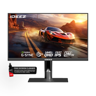 IDEEZ IDQ27280B 27′” QHD, FAST IPS, 280HZ, 0.5MS, TYPE-C, BLACK GAMING MONITOR