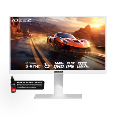 IDEEZ IDQ27280W 27′” QHD, FAST IPS, 280HZ, 0.5MS, TYPE-C, WHITE GAMING MONITOR