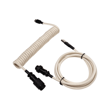 KEYBOARD COILED CABLE [ MILKY - WHITE ]