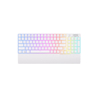 ROYAL KLUDGE RK96 100% BLUE SWITCH [ ARABIC ] WHITE WIRELESS KEYBOARD