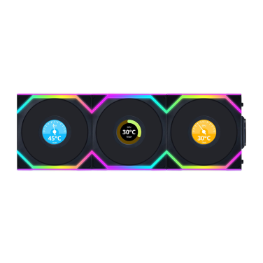 LIAN LI UNI FAN SL120 REVERSE WIRELESS LCD 120 BLACK - PACK OF 3