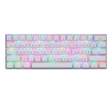 DEVO SP60 WHITE - BLUE SWITCH ARABIC GAMING KEYBOARD